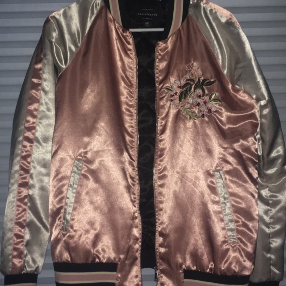 Silk bomber jacket